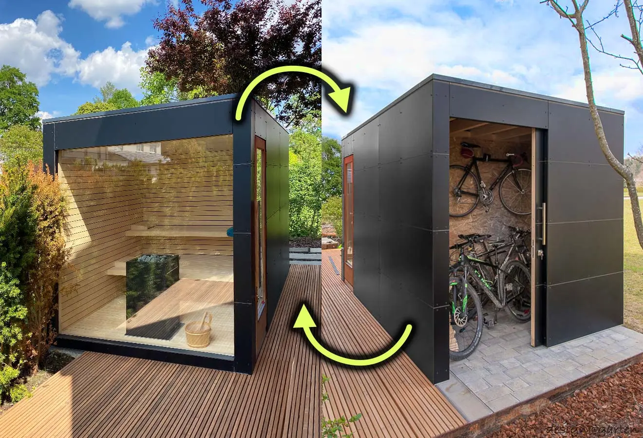 Combinaison sauna-abri de jardin