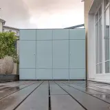 HPL Terrassenschrank Sichtschutz Doppelhaus