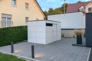 Das minimalistische Gerätehaus mit Flachdach