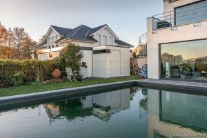 Order by the pool: designer tool shed