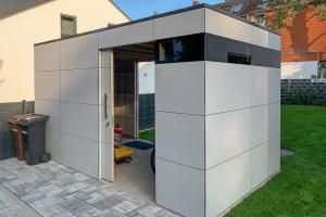 Custom-designed garden shed with 2 sliding doors in 63322 Rödermark