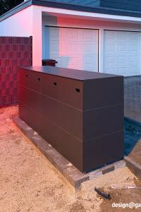 Moderne 4er Mülltonnenbox für 120L oder 240L Tonnen