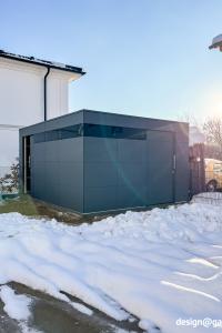 Gartenhaus mit hoher Dachlast bei Landshut