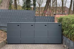 Stillvolles Mülltonnenhäuschen