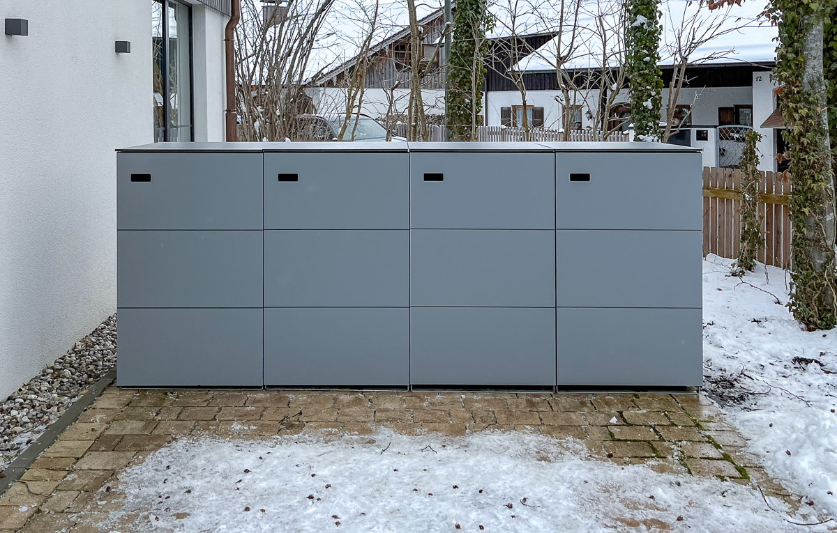 Mülltonnenbox aus HPL: Winterfest und frostsicher