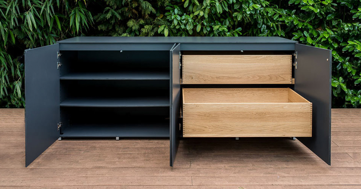 Gartenschrank & Outdoor-Schrank wetterfest aus HPL