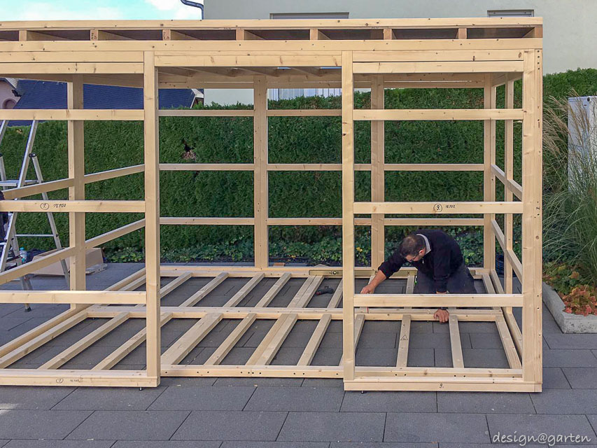 Das minimalistische Gerätehaus mit Flachdach