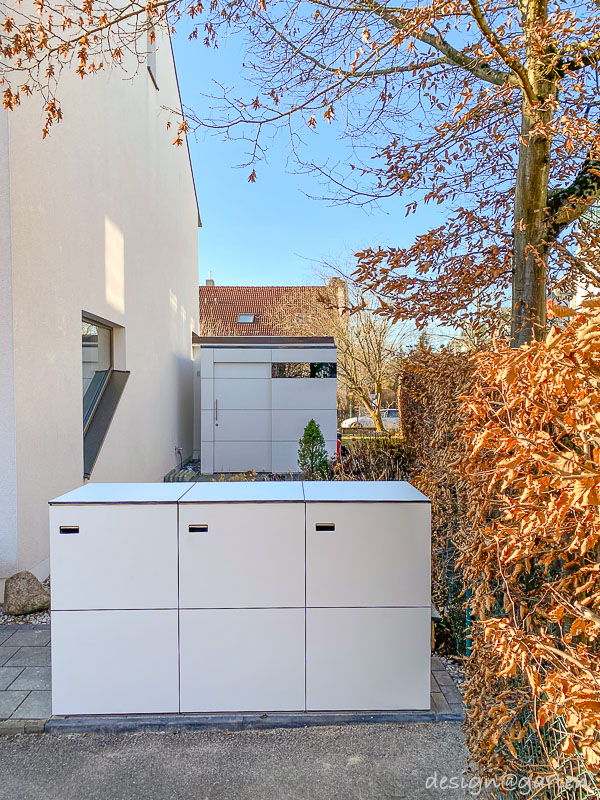 Design Mülltonnenbox: Ästhetische Integration im modernen Vorgarten