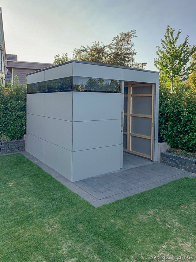 Design Gartenhaus nach Maß mit schräger Rückwand in 48431 Rheine