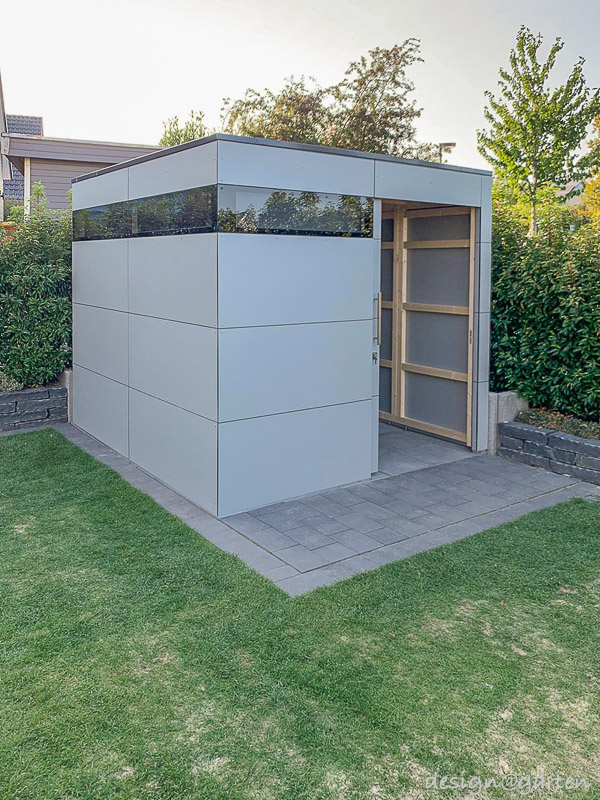 Design Gartenhaus nach Maß mit schräger Rückwand in 48431 Rheine