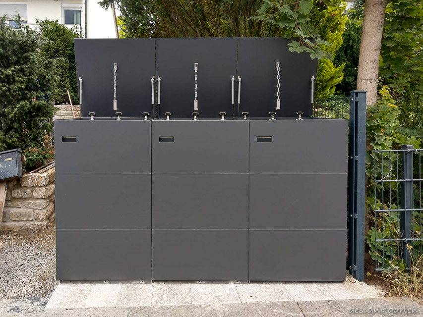 Mülltonnenbox 3er 120L aus HPL