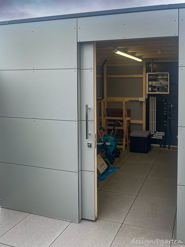 Anschluss für Bewässerungstechnik im Gartenhaus