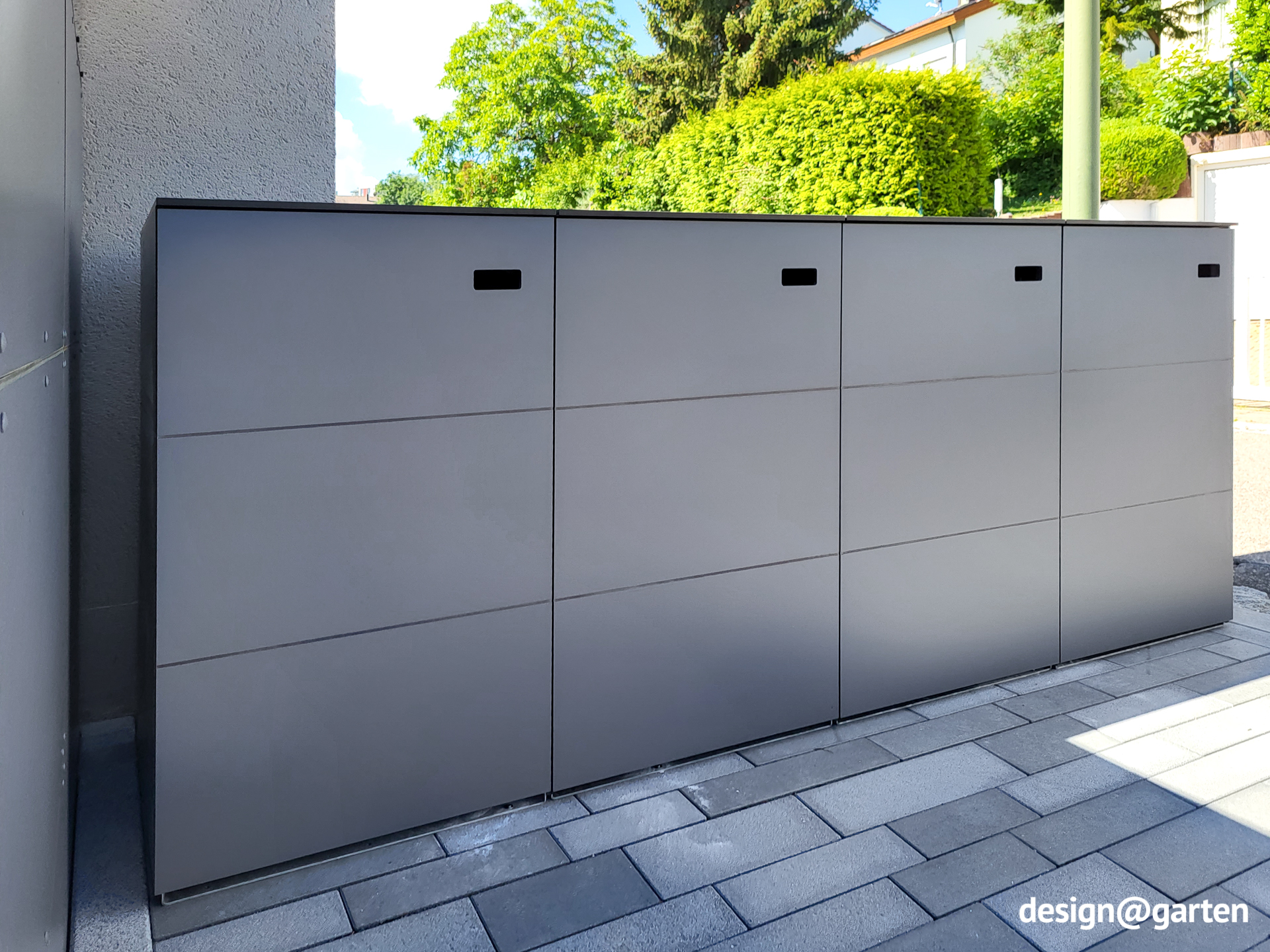 Moderne 4er 240l Mülltonnenbox