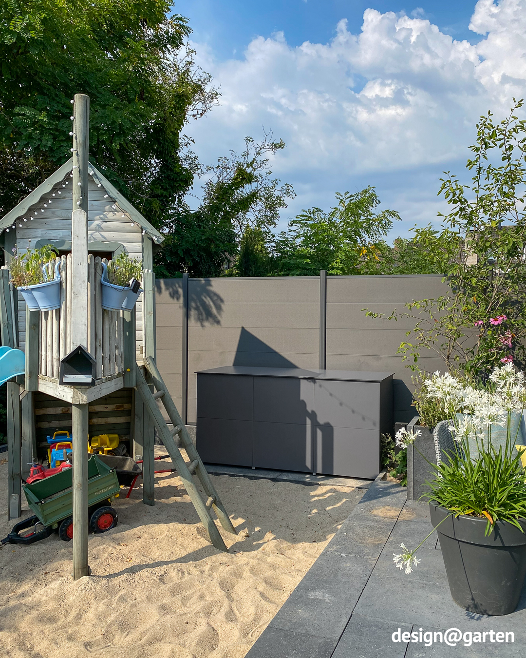 Gartenbox zur Aufbewahrung von Spielsachen