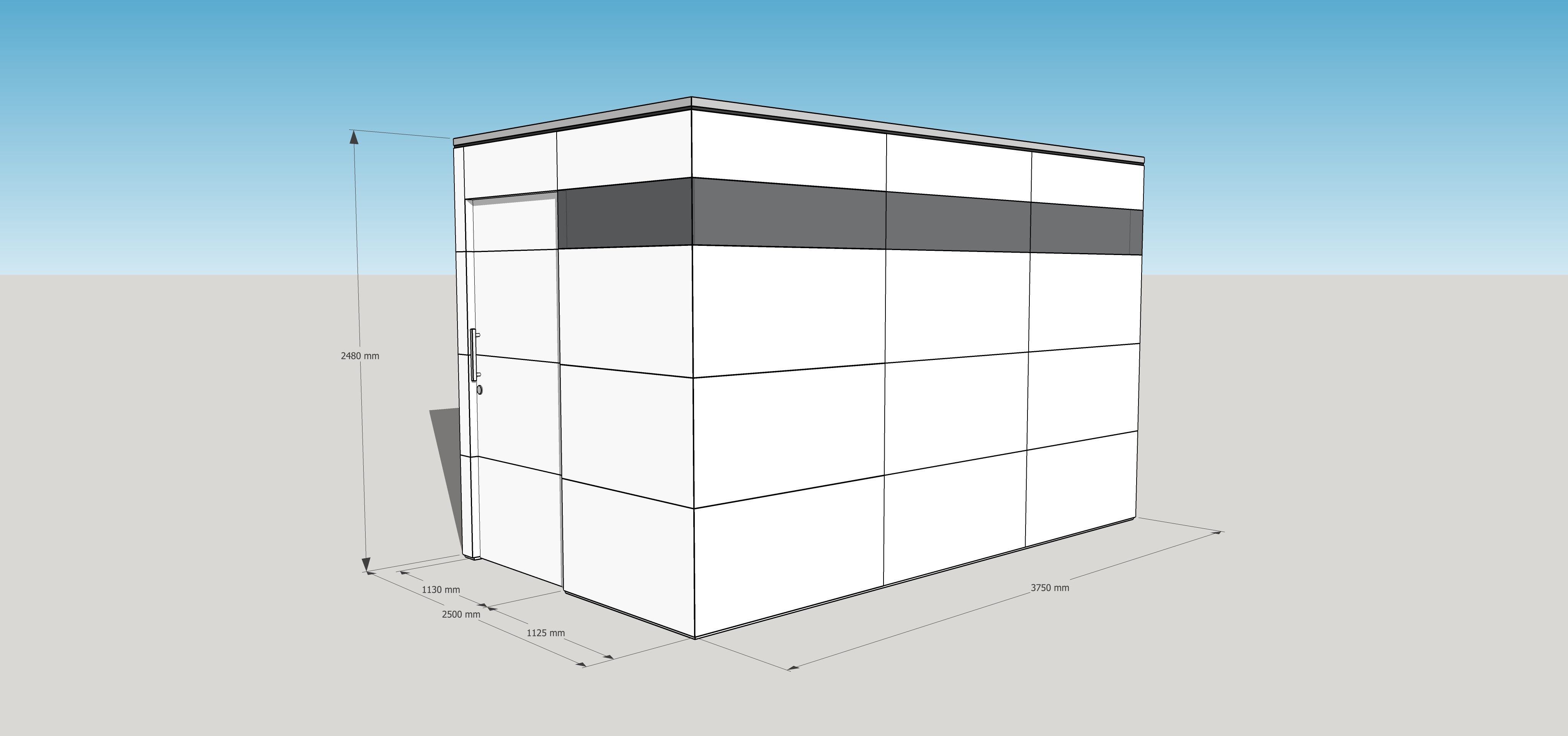 Functional land division: the modern garden shed with a flat roof