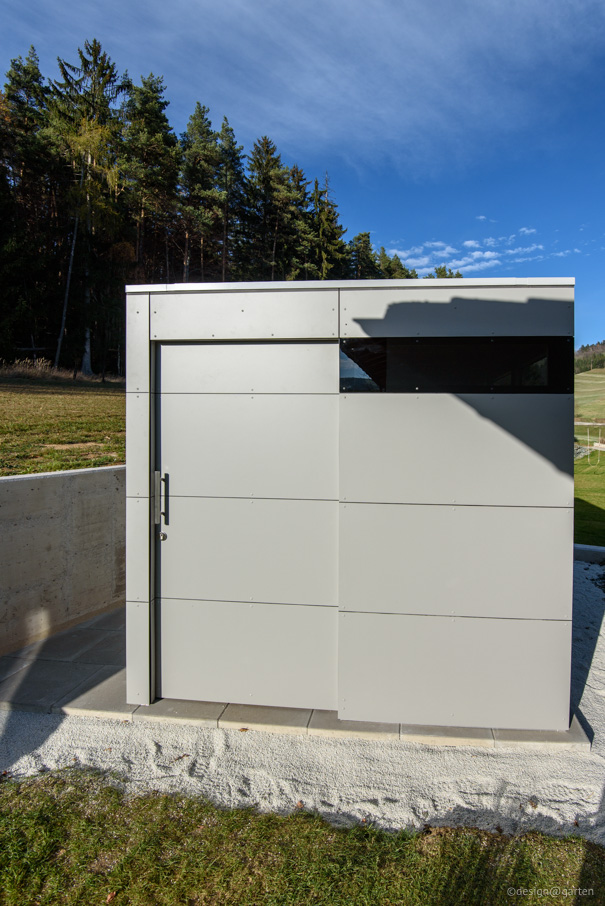 Modern design for generous storage space: the HPL garden shed