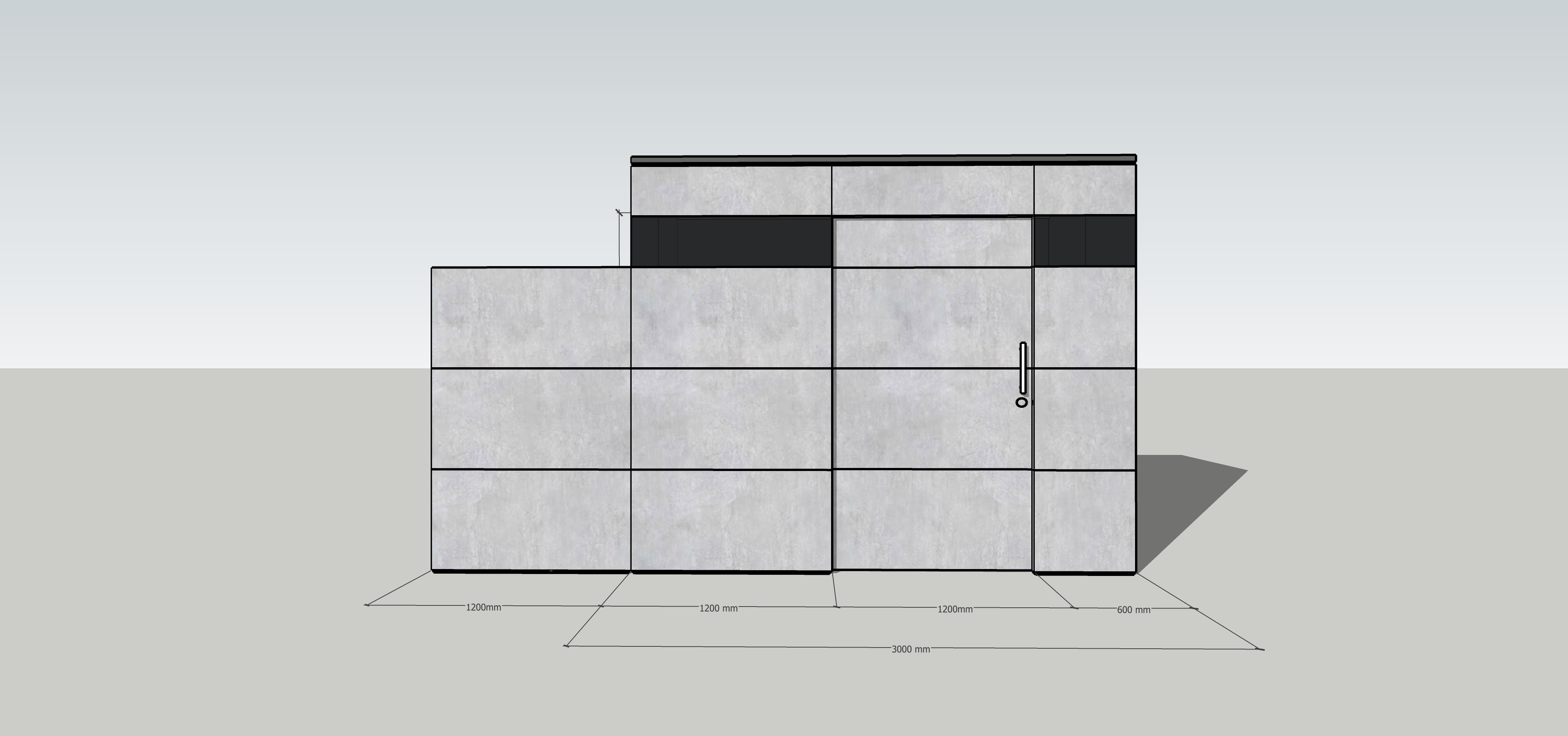 Functional privacy screen: The Cube tool shed