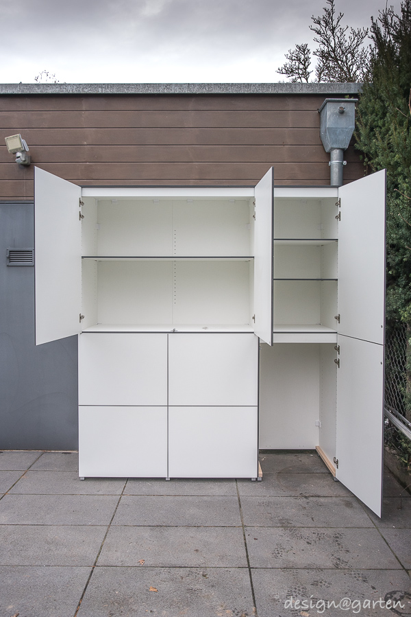 Functional outdoor solution: patio cabinet for barbecue and accessories