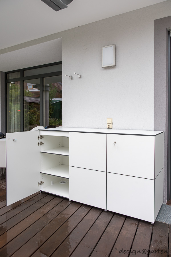 Custom-made weatherproof roof terrace cabinet