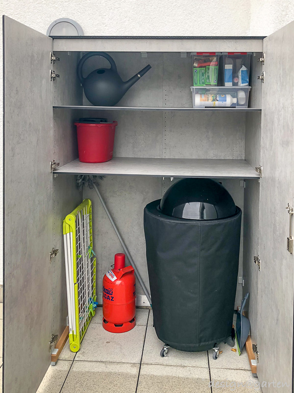 Functionality meets design: HPL equipment cabinet for the patio