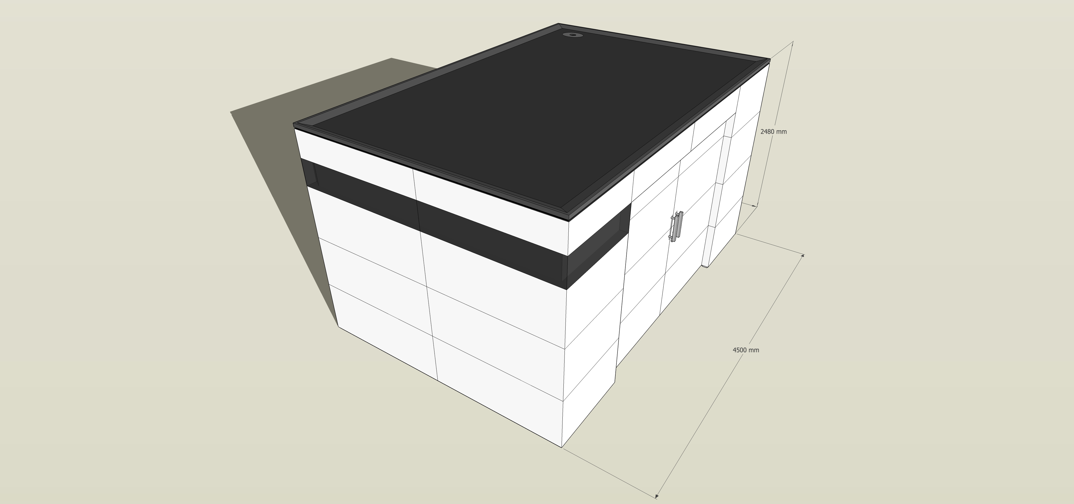 Customised space solution: stylish garden shed made from HPL