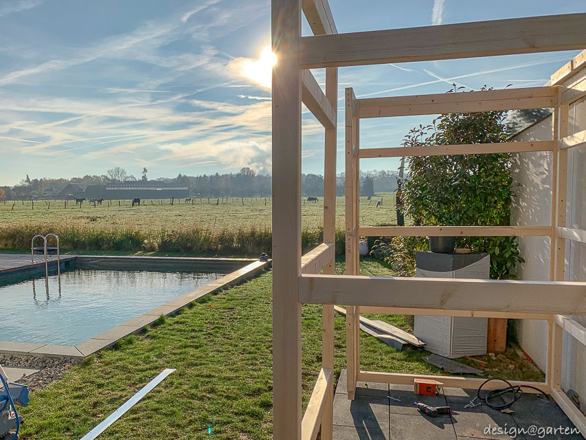 Order by the pool: designer tool shed