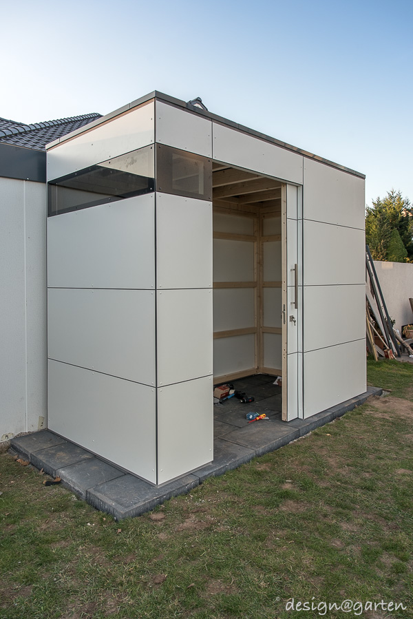 Order by the pool: designer tool shed