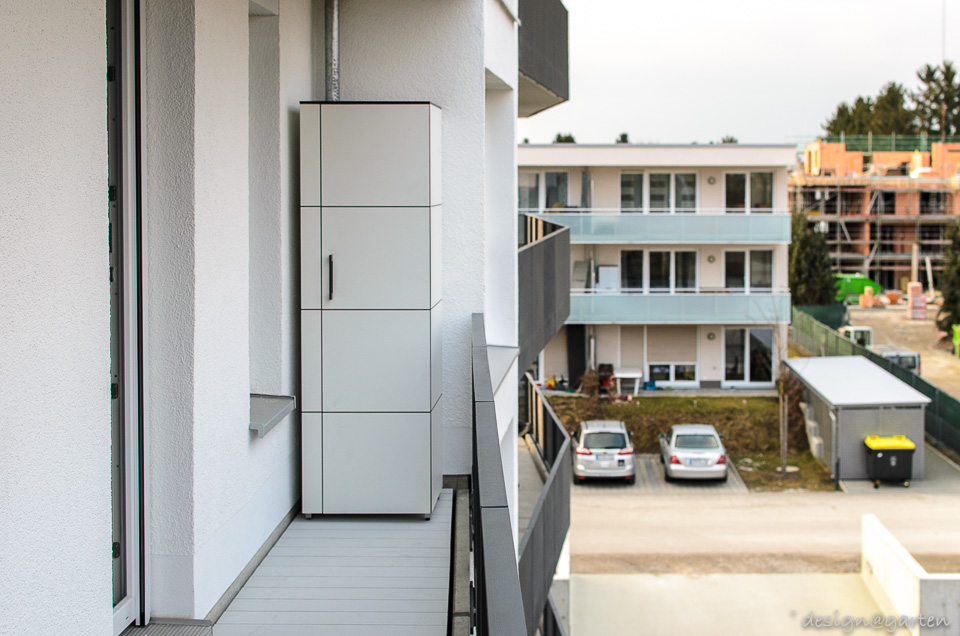 Efficient use of space in Unterschleißheim: storage space for urban balconies