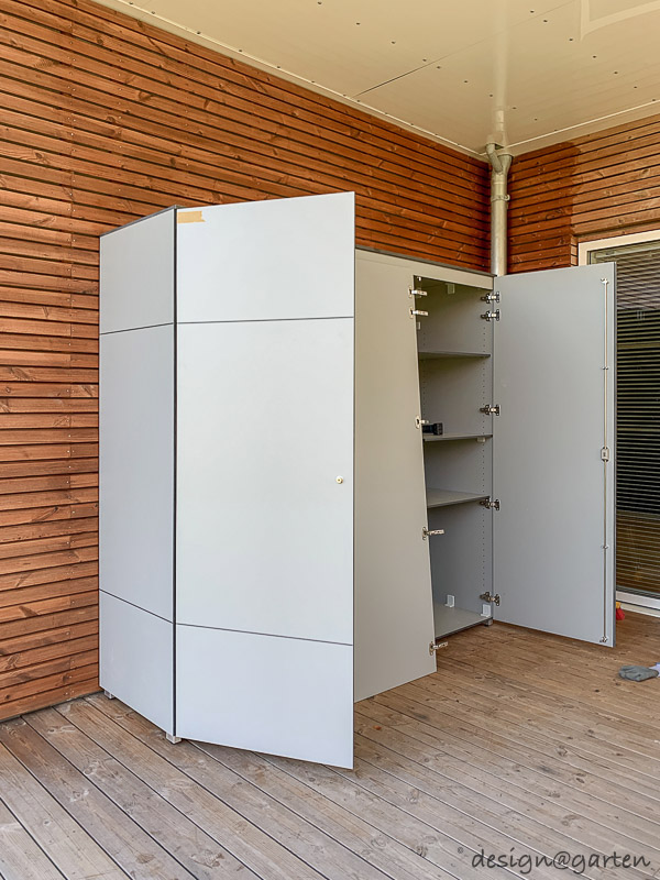 Storage solution in Copenhagen: weatherproof patio cabinets for cushions