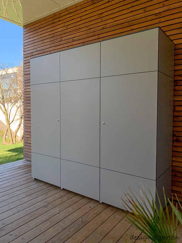 Storage solution in Copenhagen: weatherproof patio cabinets for cushions