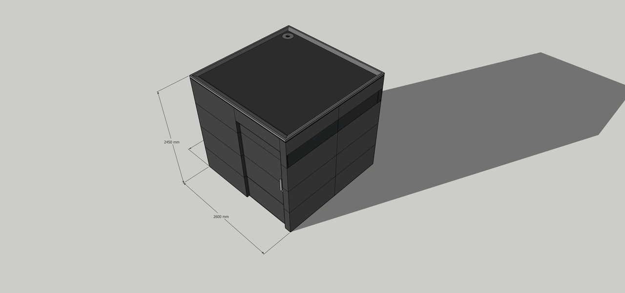 Architectural highlights in London: Square garden shed with flat roof for the most discerning tastes