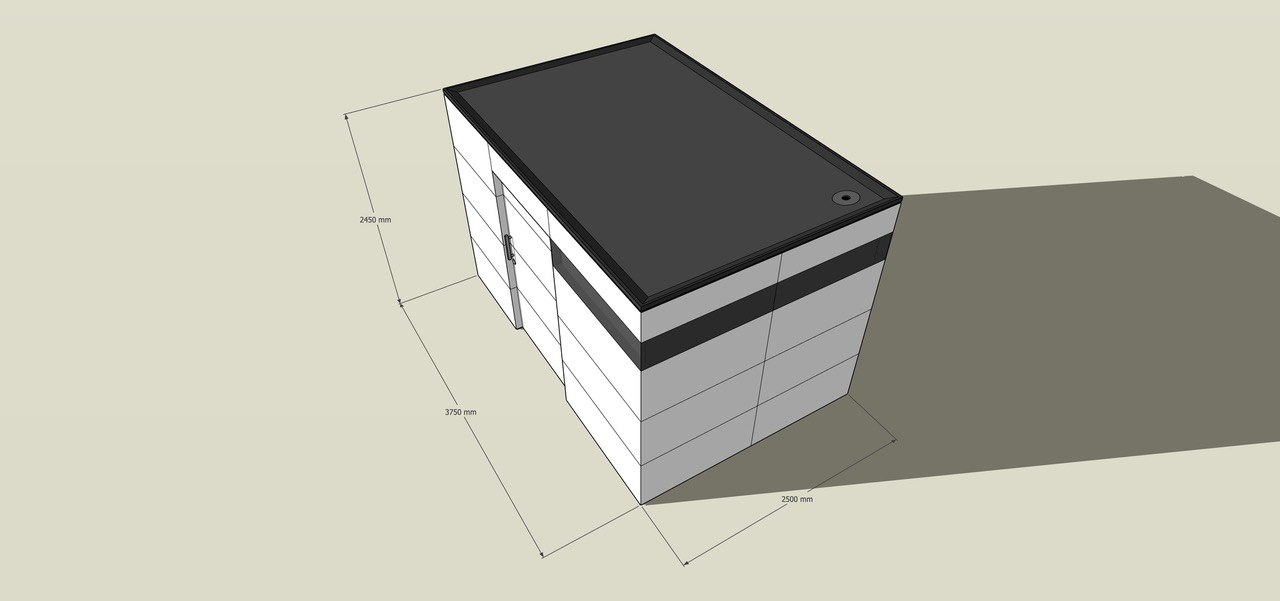 Cubist garden shed with flat roof as a double solution on Lake Zurich
