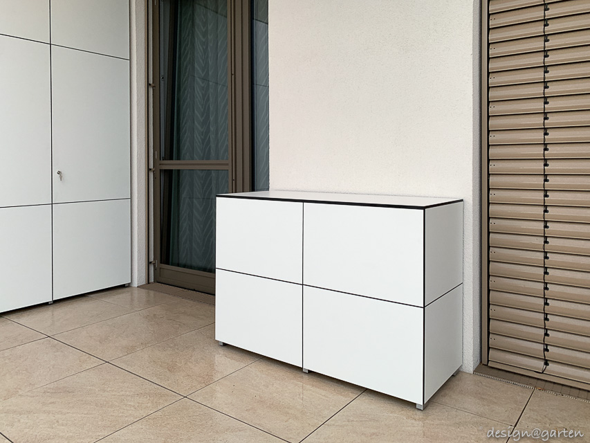 Waterproof XXL roof terrace cabinet as a customised storage system