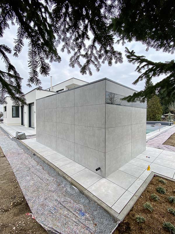 Exclusive custom-made garden shed as an architectural highlight in Klagenfurt