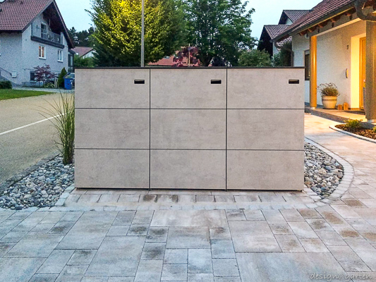 Waste bin for three 240-litre bins