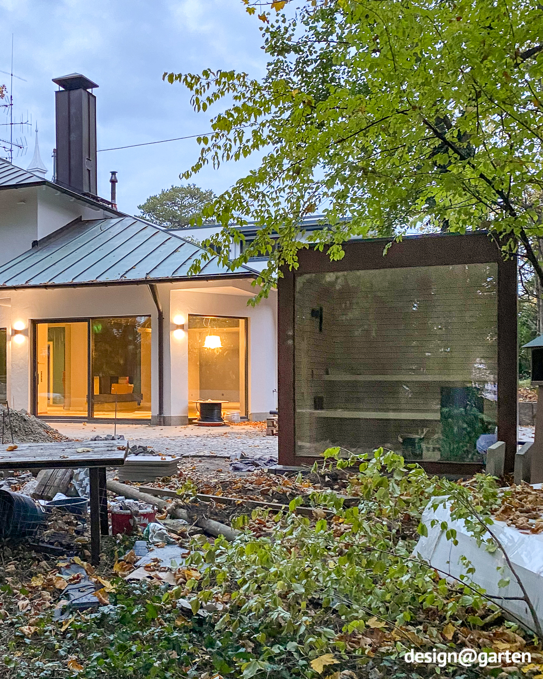 Designer garden sauna in Corten steel look