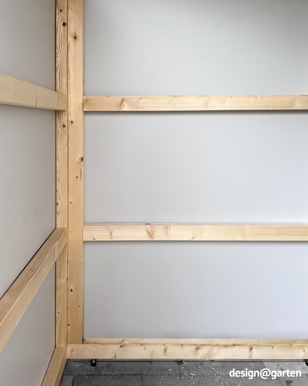 Small garden shed with extra depth and internal drainage