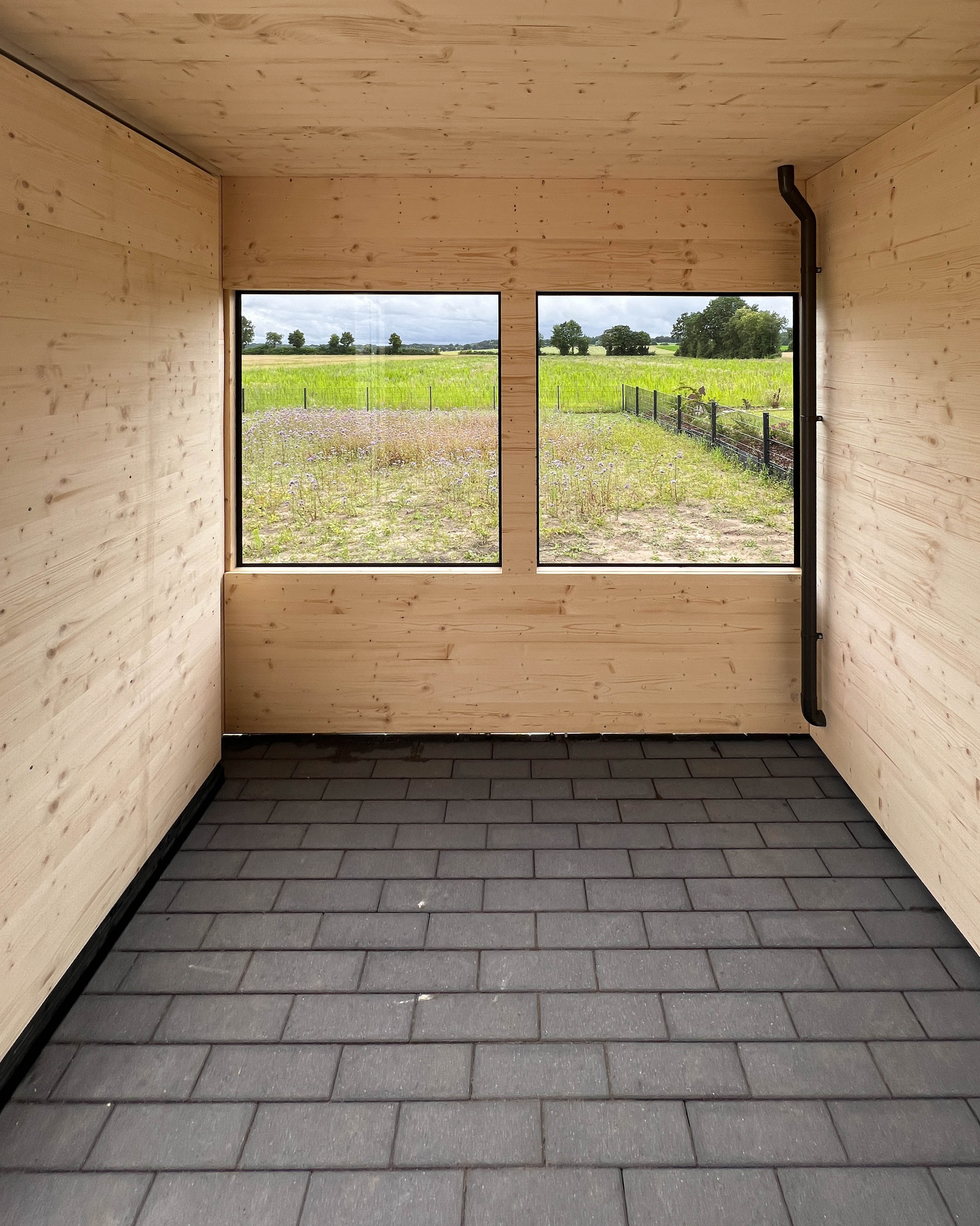 Garden shed with a view