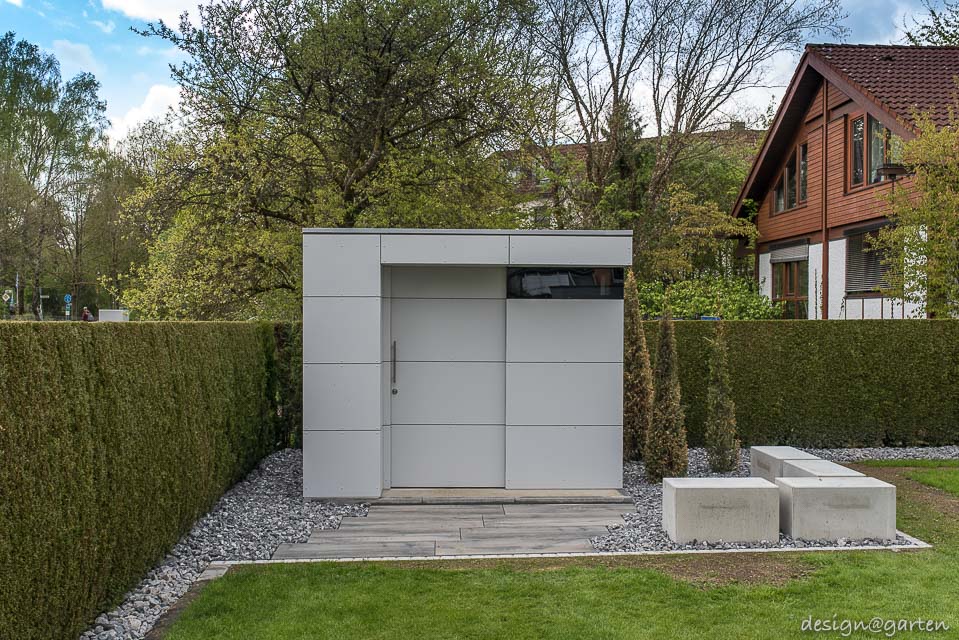 Elegant space extension: the designer garden shed with overhang