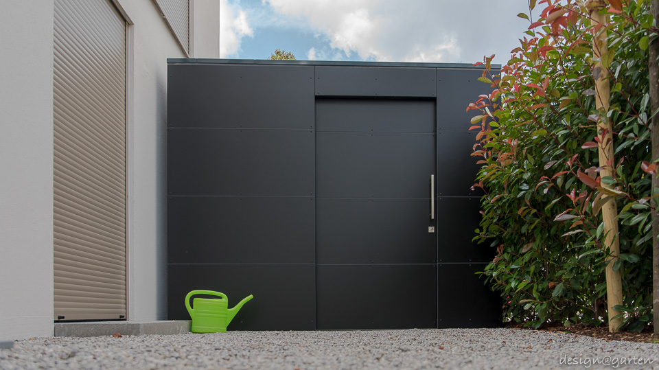 La caseta de jardín Cube en negro