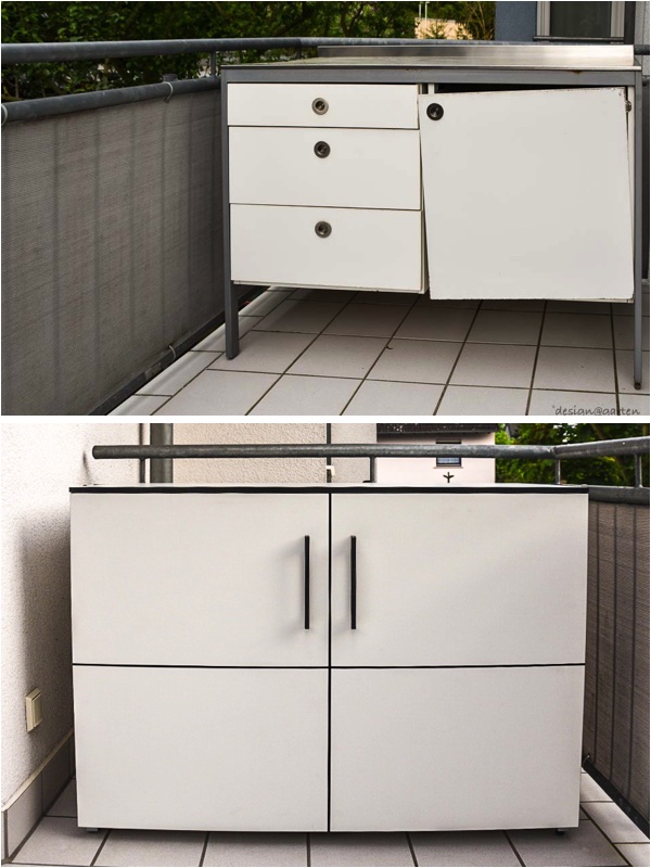 Orden con sistema en Rüsselsheim: comparación del antes y el después en el balcón