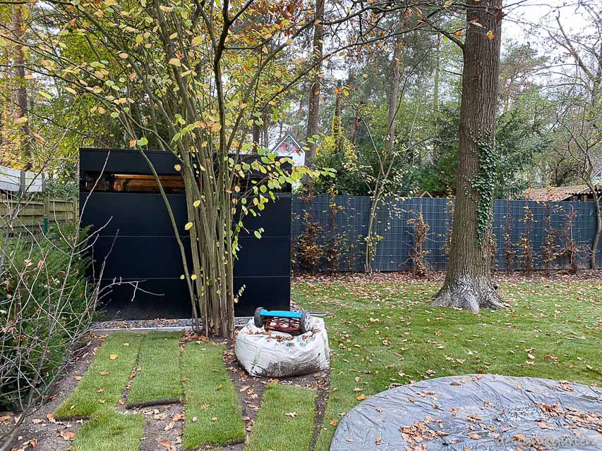 Cubo de jardín moderno: diseño minimalista en un entorno natural