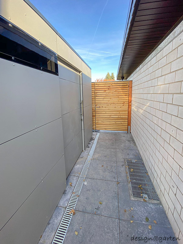 Moderno edificio de jardín: integración armoniosa y precisión técnica