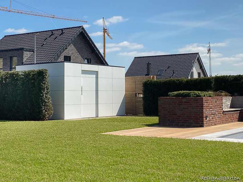 Casa de piscina de diseño en blanco en Erkelenz