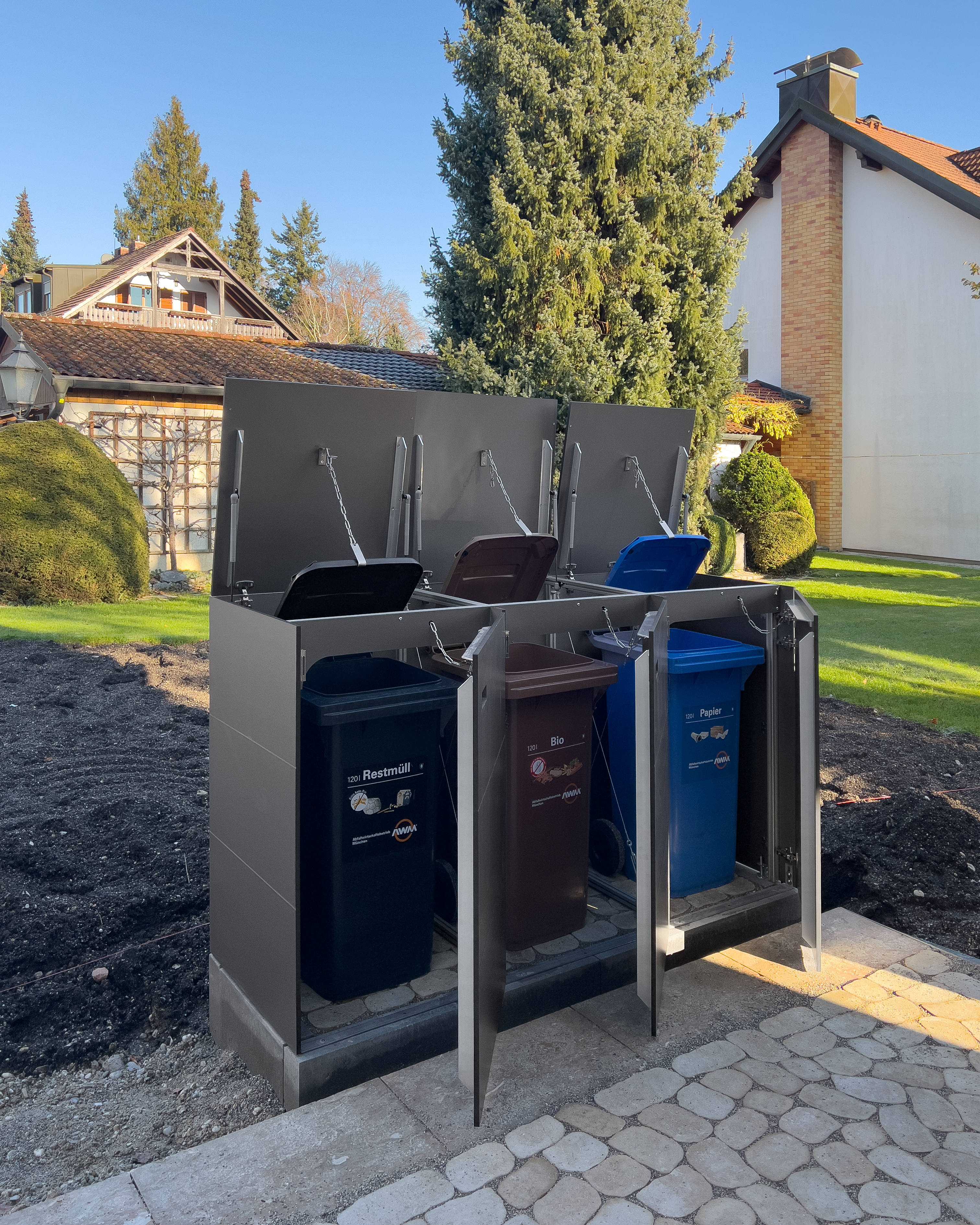 Caja de basura para cubos de 120 litros