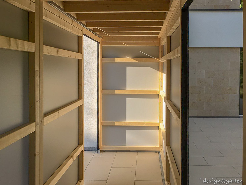 Intimité dans les nouvelles constructions : l'abri de jardin moderne comme séparateur de terrasse