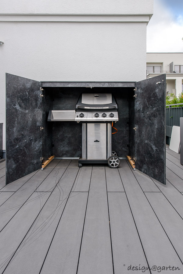 Une vie en plein air holistique : solution de rangement polyvalente pour la terrasse sur le toit