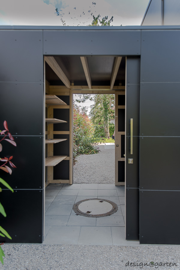 L'abri de jardin Cube en noir