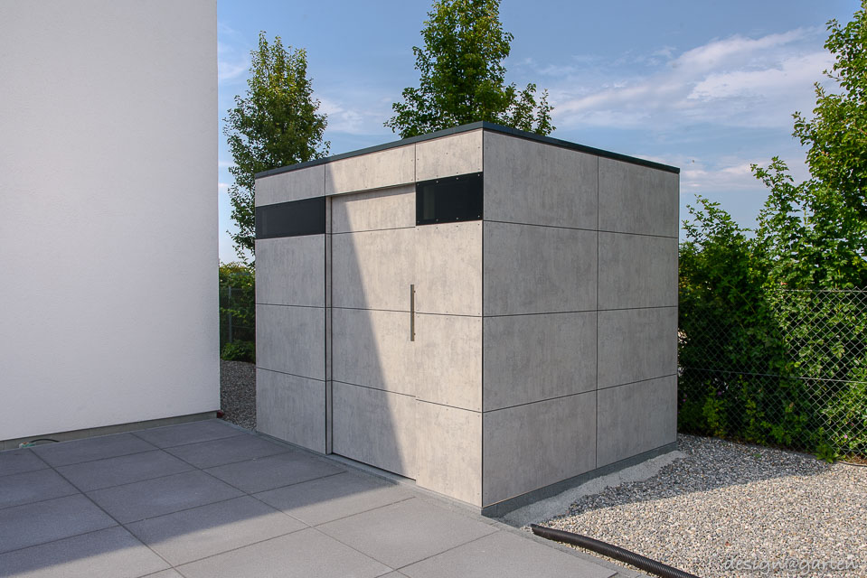 Brise-vue fonctionnel : l'abri de jardin Cube