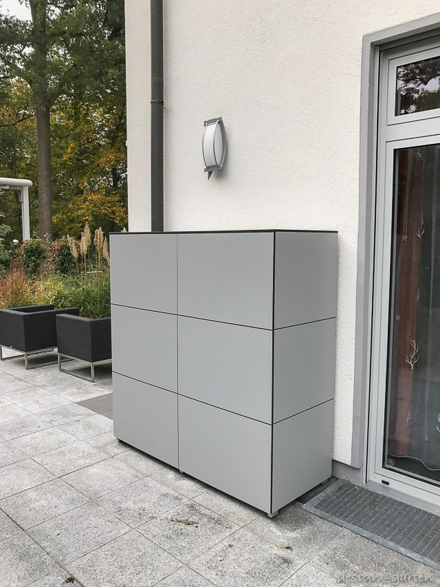 Le duo parfait pour la terrasse : solution sur mesure pour le rangement et l'assise